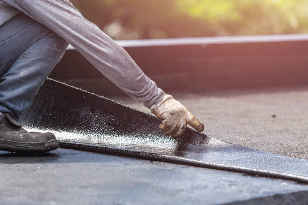 Professional Exterior Waterproofing technician working in Pleasant Lake, IN